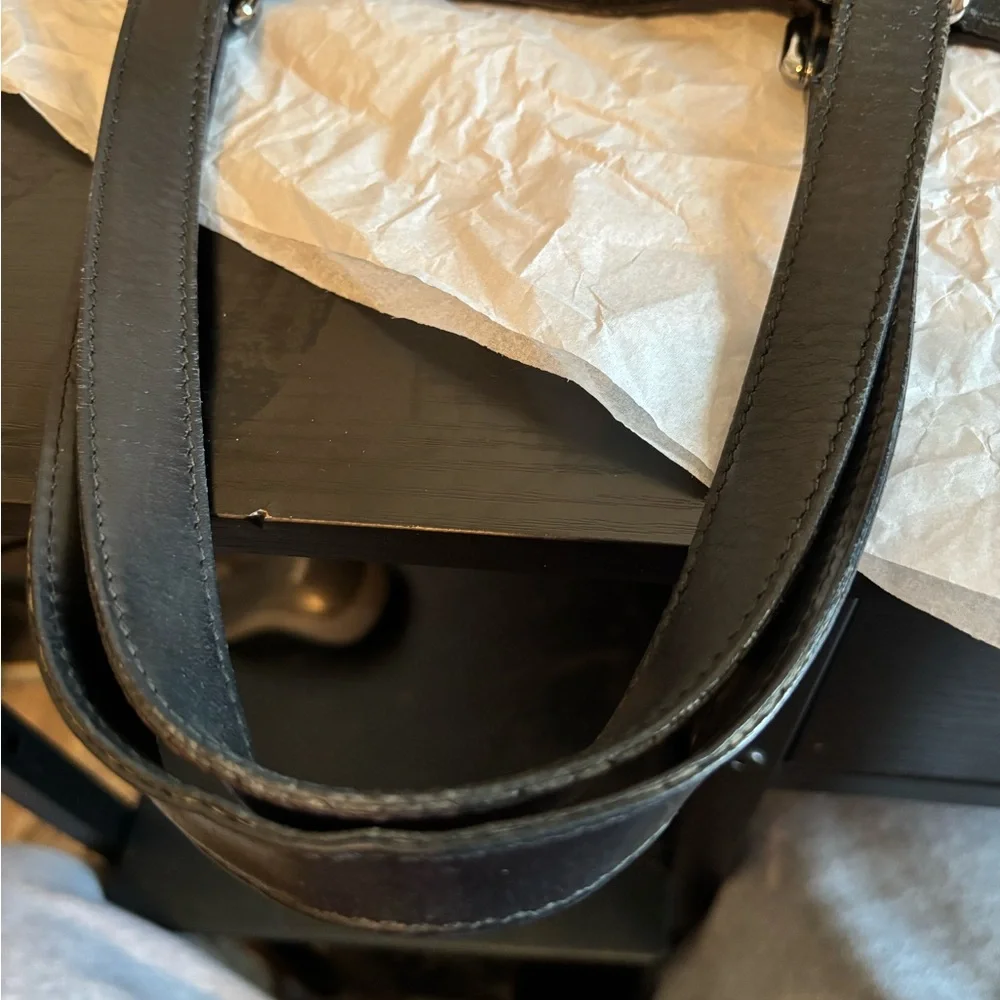 Authentic Gucci Abbey D-Ring GG Monogram Canvas and Leather Tote Bag - Green/blk - Picture 14 of 14